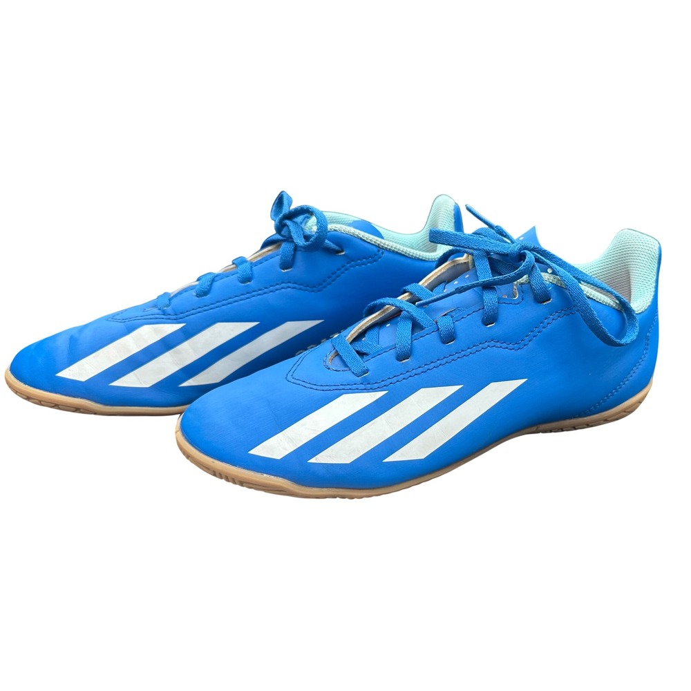 Adidas X Crazyfast.4 Indoor Soccer Shoes Blue White IE4064 Kids Size 5